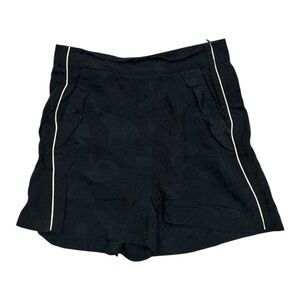 Maje Black Shorts Ruffle Pocket